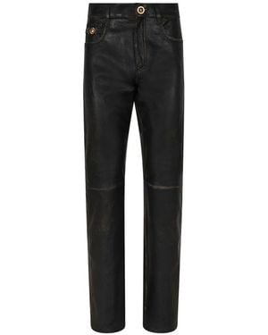 Versace Button-Fastening Trousers - Black