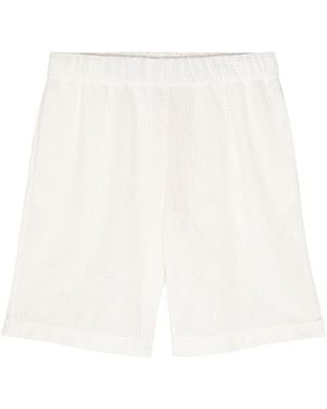 BLUE SKY INN Waffle-Pattern Deck Shorts - White
