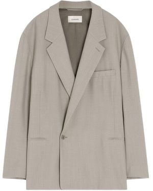 Lemaire Double-Breasted Tailored Blazer - Grey