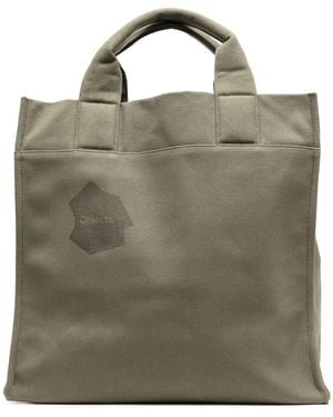 Objects IV Life Logo-Print Canvas Tote Bag - Green