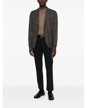 Canali Crew-Neck Short-Sleeve Jumper - Black