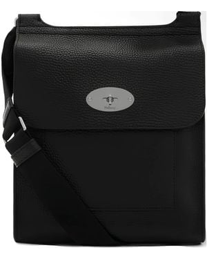Mulberry Logo Detail Messenger Bag - Black