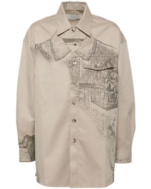 Feng Chen Wang Trompe Loeil Shirt - Natural