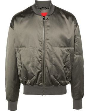 Ferrari Tape-Detail Zip-Up Bomber Jacket - Gray