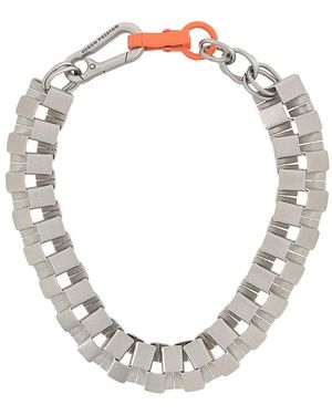 Heron Preston Geometric Cubic Necklace - Metallic