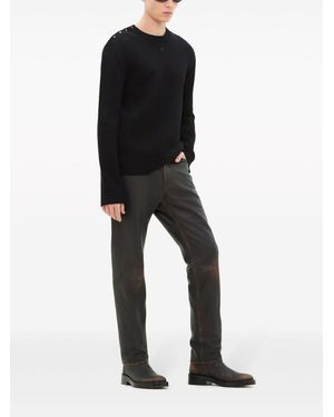 Courreges Logo-Patch Buttoned Jumper - Black