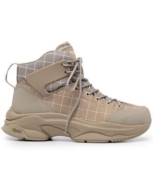 Undercover Lace-Up Ankle Boots - Brown