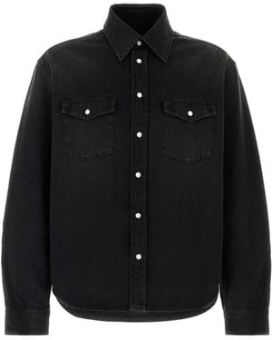 Givenchy Flap-Pocket Denim Shirt - Black
