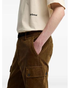 Barbour Leonard Corduroy Cargo Trousers - Brown