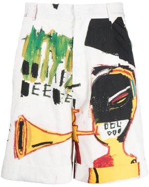 Honey Fucking Dijon Graphic-Print Cotton Shorts - White