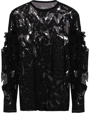 Post Archive Faction PAF 6.0 Distressed Mesh Top - Black