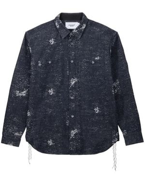 Momotaro Jaguard Long-Sleeve Shirt - Blue