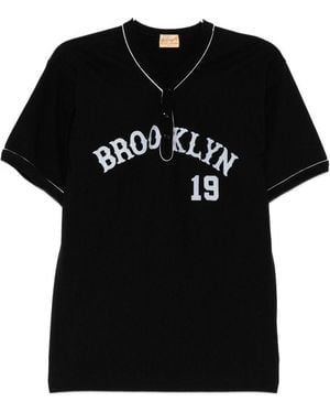 Whitesville Graphic-Printed V-Neck T-Shirt - Black