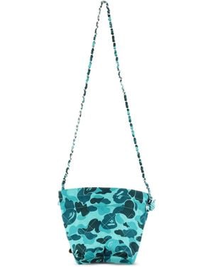 SAINT Mxxxxxx X Bape Camouflage-Print Bucket Bag - Blue