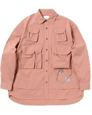 and wander Cotton-Blend Shirt - Pink
