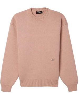 Willy Chavarria Logo-Embroidered Wool Jumper - Pink