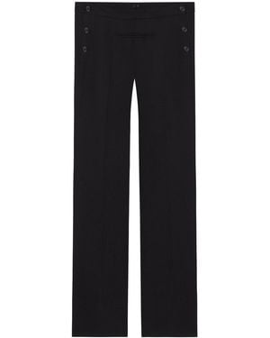 Courreges Flared Wool Pants - Black