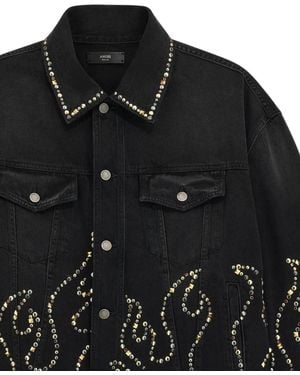 Amiri Stud-Embellished Denim Jacket - Black