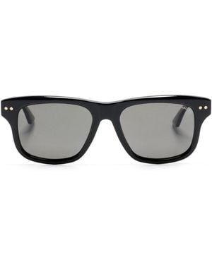 Montblanc Logo-Engraved Square-Frame Sunglasses - Gray