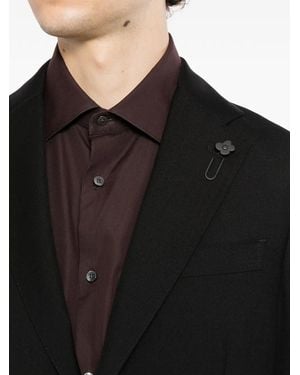 Lardini Wool Single-Breasted Suit - Black