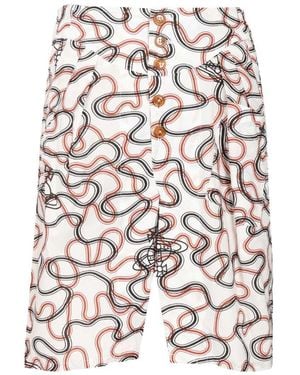 Vivienne Westwood Squiggle-Print Bermuda Shorts - White