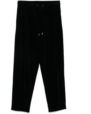 Giorgio Armani Chenille Drawstring Trousers - Black