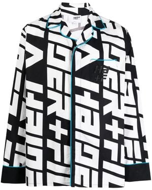 Haider Ackermann Monogram-print Cotton Shirt - Black