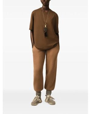 Ami Paris Cotton T-Shirt With Embossed Ami De Coeur - Natural