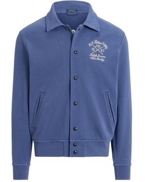 Polo Ralph Lauren Embroidered-Detail Bomber Jacket - Blue