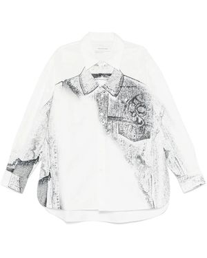 Feng Chen Wang Trompe L'Oeil-Print Shirt - Gray