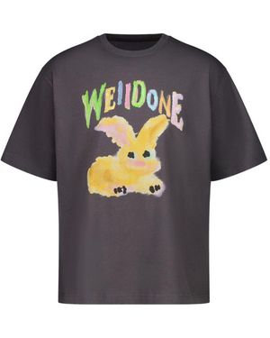 we11done Bunny Crew-Neck T-Shirt - Blue