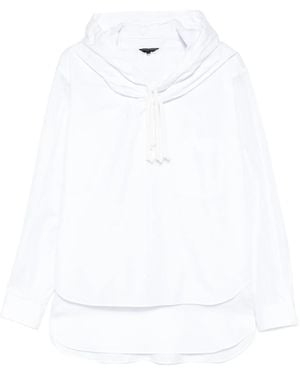 Comme des Garçons Long-Sleeve Hoodie - White