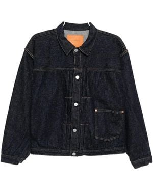 Kaptain Sunshine Cotton Denim Jacket - Blue