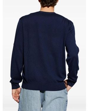 Givenchy Logo-Patch Sweater - Blue