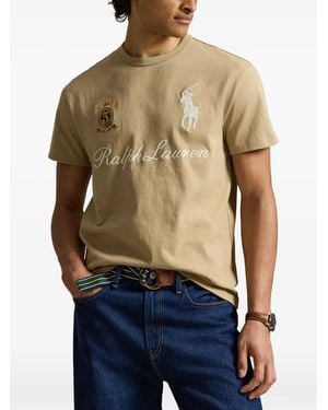 Polo Ralph Lauren Big Pony Logo-Embroidered T-Shirt - Blue
