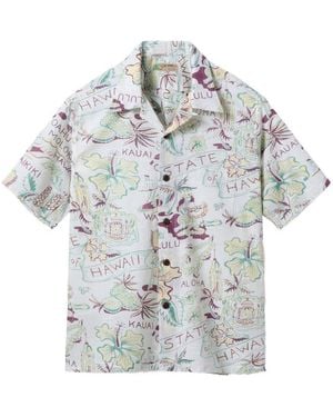 Sun Surf Graphic-Print Short-Sleeve Shirt - Grey