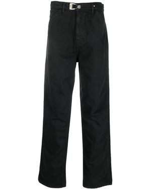 Objects IV Life Buckle-Detail Straight-Leg Jeans - Black