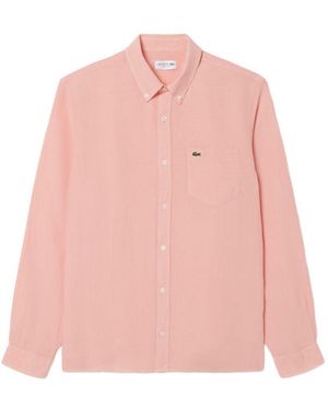 Lacoste Buttoned Pocket Shirt - Pink