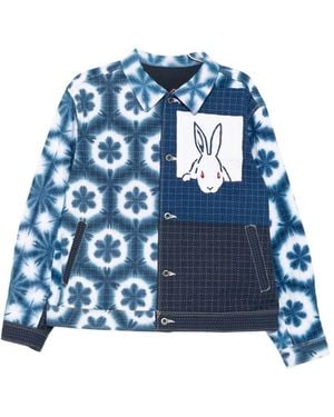 Kafeneo by TBF Tie-Dye Shirt Jacket - Blue