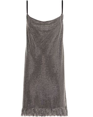 Philosophy Di Lorenzo Serafini Rhinestone Mini Dress - Brown