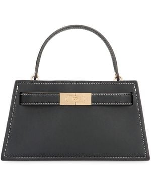 Tory Burch Petite Lee Radziwill Leather Bag - Black