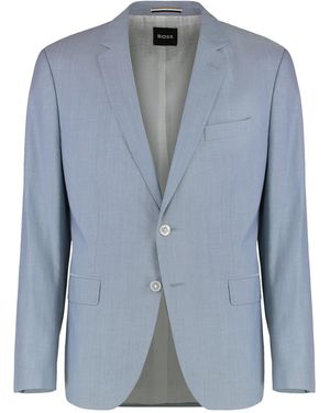 BOSS Virgin Wool Blend Two-Pieces Suit - Blue