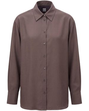 TOTEME Silk Shirt - Brown
