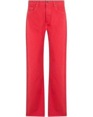 Versace Straight Leg Jeans - Red