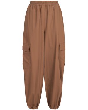 Max Mara Cotton Baggy Trousers - Brown