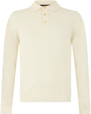 Slowear Long-Sleeve Wool Polo Jumper - White