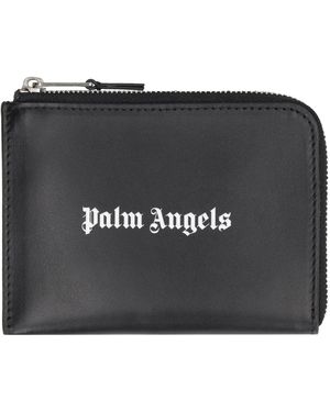 Palm Angels Leather Card Holder - Black