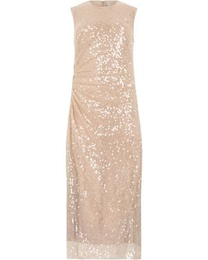 Veronica Beard Midi Dress With Sequins - Natural