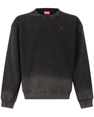 DIESEL Felpa girocollo con sfumature - Nero