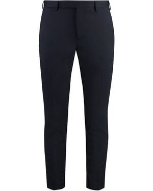 PT01 Dieci Wool Blend Trousers - Blue